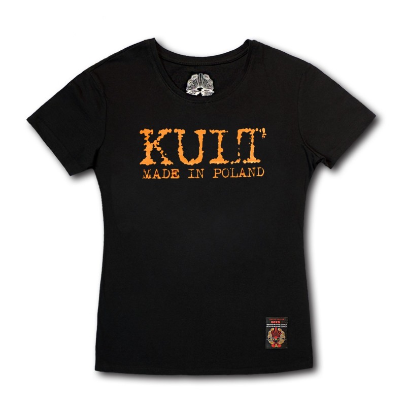 Damska koszulka Kult - Made in Poland Prosta czarna