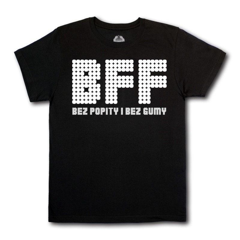Koszulka Bracia Figo Fagot - Bez popity i bez gumy Prosta czarna