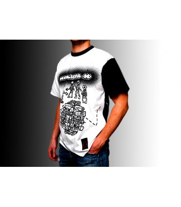 Koszulka Kaliber 44 - W 63 minuty dookoła świata czarno-biała