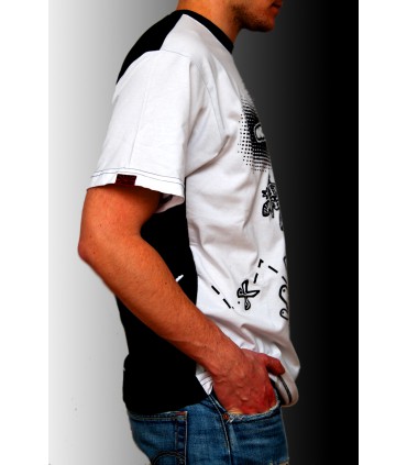 Koszulka Kaliber 44 - W 63 minuty dookoła świata czarno-biała