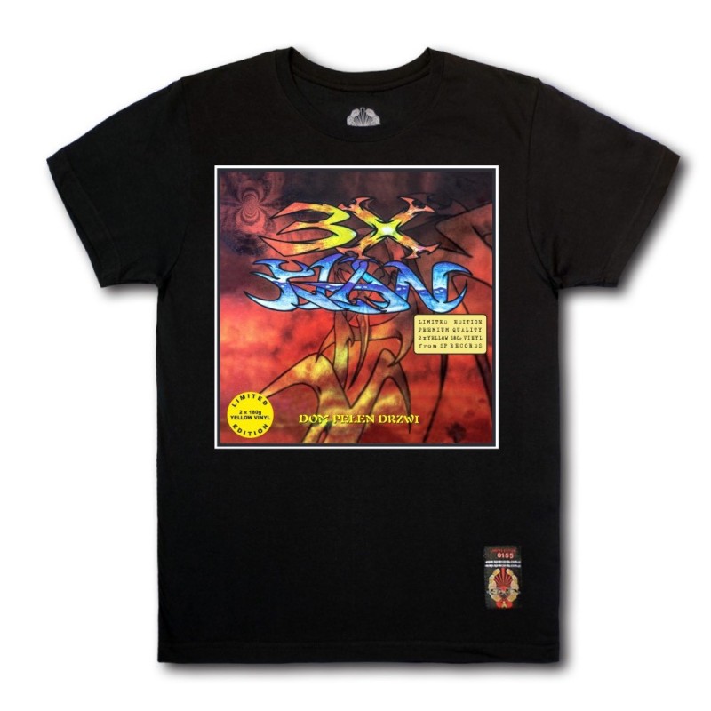 Koszulka 3-X-Klan - Dom pełen drzwi - Yellow Vinyl Edition czarna