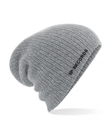 Zimowa Czapka SP RECORDS szara melanż