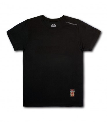 Koszulka SP RECORDS czarna (Krój: lekko dopasowany) [PREMIUM]