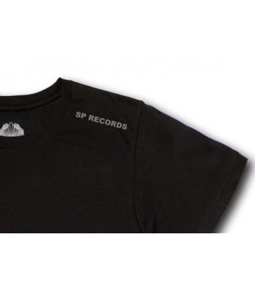 Koszulka SP RECORDS czarna (Krój: lekko dopasowany) [PREMIUM]