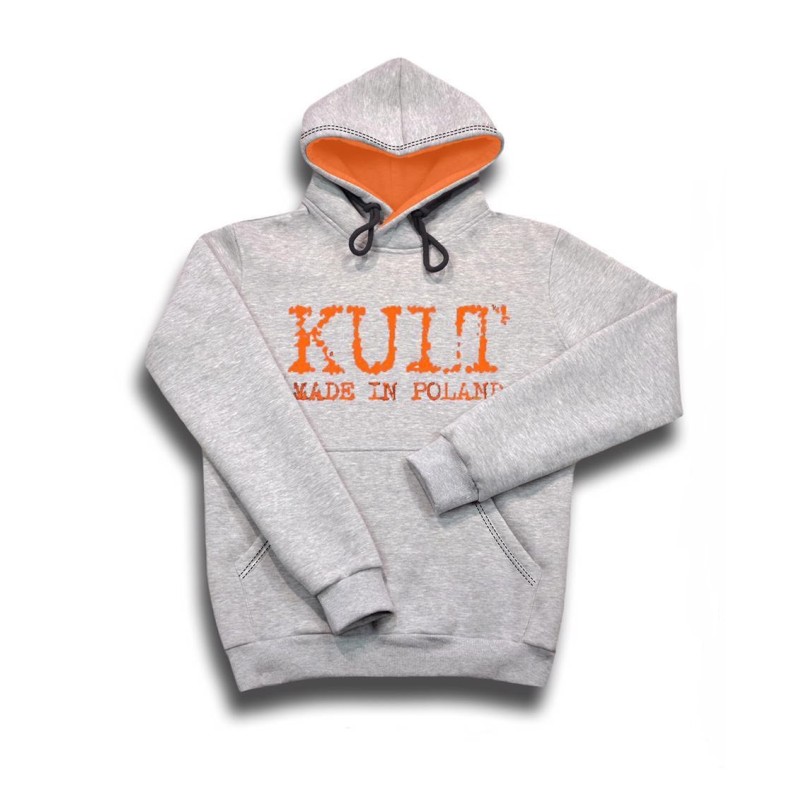 Bluza KULT - Made in Poland z kapturem Szara