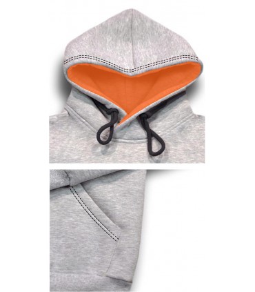 Bluza KULT - Made in Poland z kapturem Szara