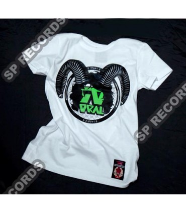 Damska koszulka Gooral - Ethno Elektro biała