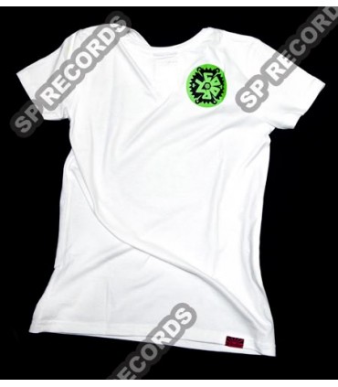 Damska koszulka Gooral - Ethno Elektro biała