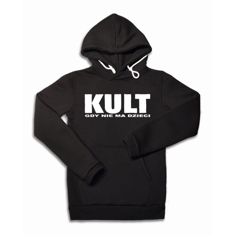 Bluza z kapturem KULT  - Gdy nie ma dzieci Czarna