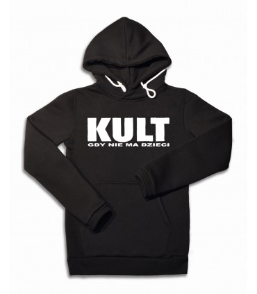 Bluza z kapturem KULT  - Gdy nie ma dzieci Czarna