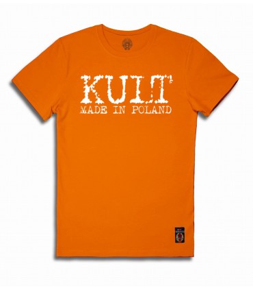 Koszulka Kult - Made in Poland Pomarańczowa [biały napis]
