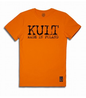 Koszulka Kult - Made in Poland Pomarańczowa [czarny napis]