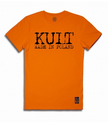 Koszulka Kult - Made in Poland Pomarańczowa [czarny napis]