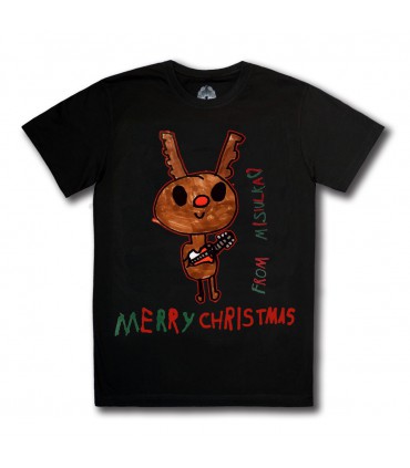 Koszulka SP RECORDS Renifer czarna (Merry Christmas)