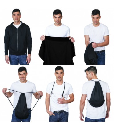 Bluzo-worek KULT - XLI z kapturem czarna