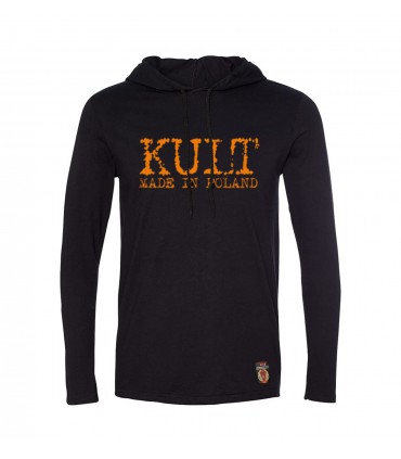 Longsleeve z kapturem KULT - MADE IN POLAND czarny