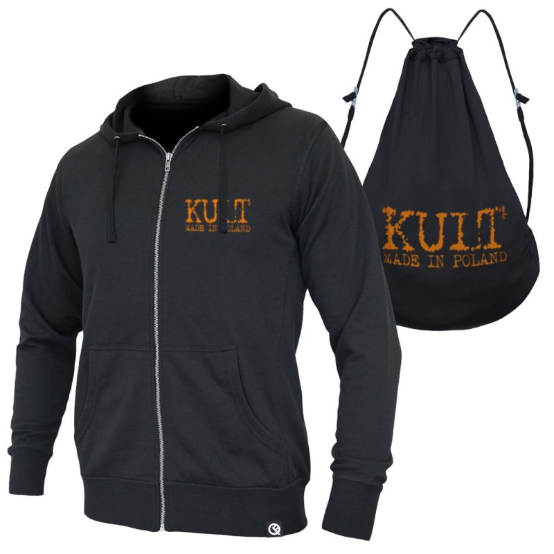 Bluzo-worek KULT - Made in poland z kapturem czarna