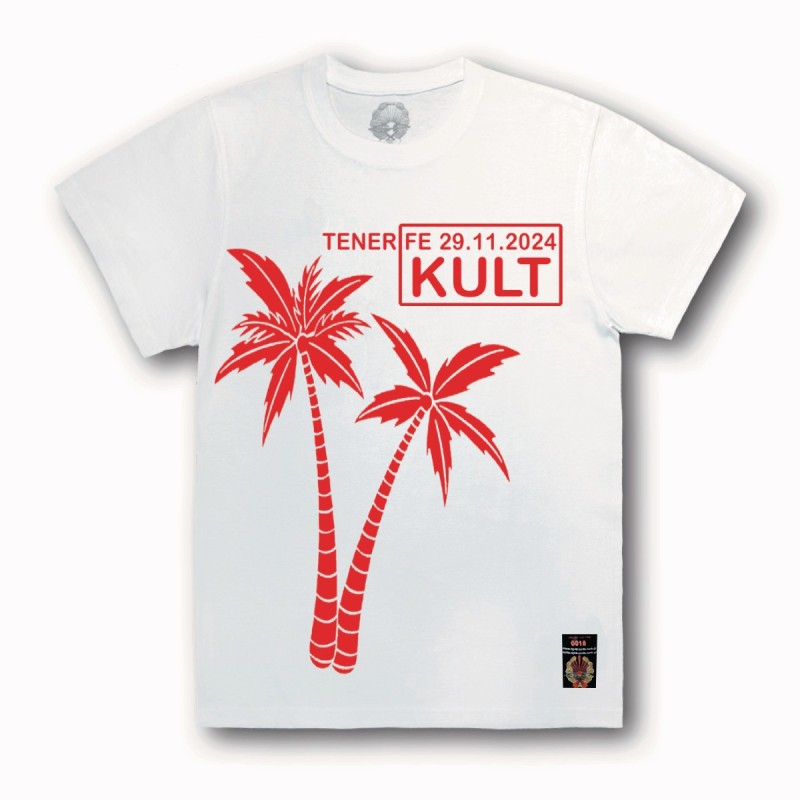 Koszulka KULT - TENERIFE biało /czerwona [LETNIA PREMIUM]