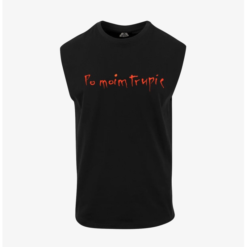 KOSZULKA BEZ RĘKAWÓW KAZIK & KWARTET PROFORMA - PO MOIM TRUPIE PROSTA CZARNA