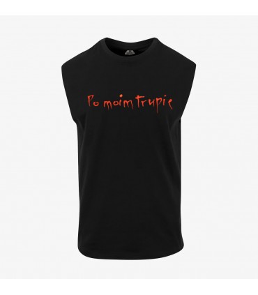 KOSZULKA BEZ RĘKAWÓW KAZIK & KWARTET PROFORMA - PO MOIM TRUPIE PROSTA CZARNA