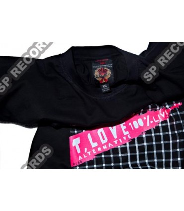 Koszulka T. LOVE ALTERNATIVE - 100% Live czarna