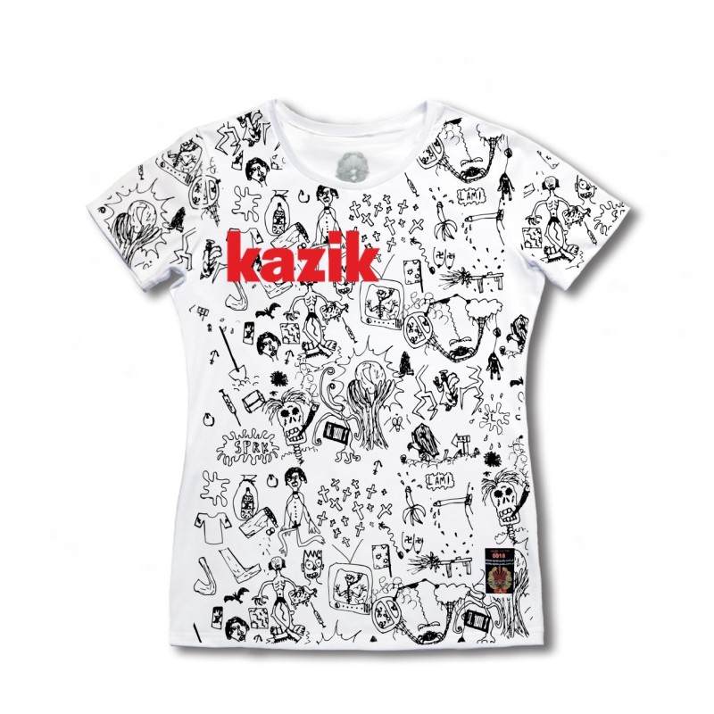 Damska Koszulka KNŻ - Na żywo ale w studio [FULL PRINT]