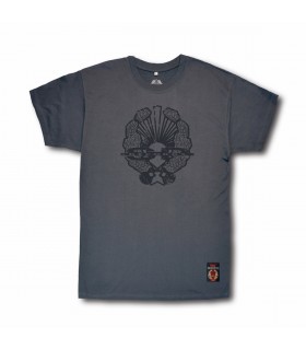 Koszulka SP RECORDS duże logo grafitowa (Krój: lekko dopasowany) [PREMIUM]