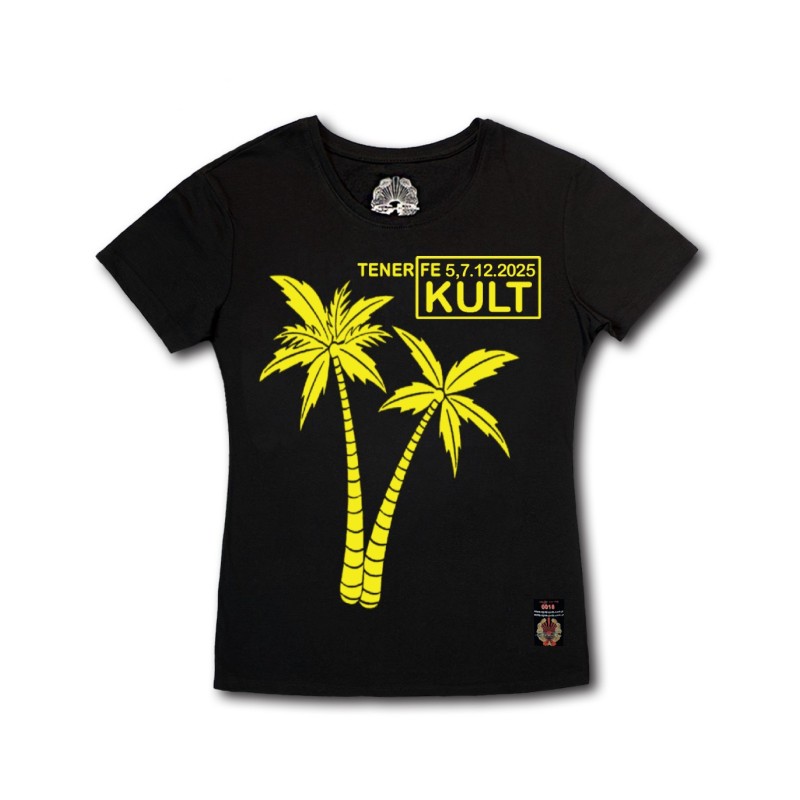 Damska Koszulka KULT - TENERIFE 2025 czarna