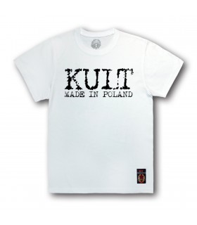 KOSZULKA KULT - MADE IN POLAND BIAŁA [CZARNY NAPIS]