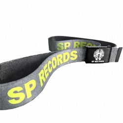 Szary Pasek parciany SP RECORDS z neonowym napisem