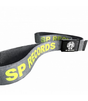 Szary Pasek parciany SP RECORDS z neonowym napisem