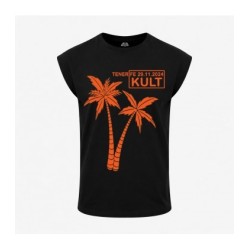 Koszulka BEZ RĘKAWÓW KULT - TENERIFE czarna [LETNIA PREMIUM] (PREORDER)