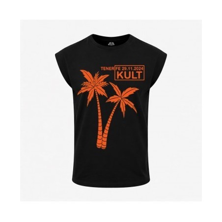 Koszulka BEZ RĘKAWÓW KULT - TENERIFE czarna [LETNIA PREMIUM] (PREORDER)