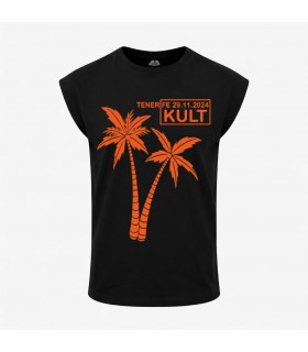 Koszulka BEZ RĘKAWÓW KULT - TENERIFE czarna [LETNIA PREMIUM] (PREORDER)