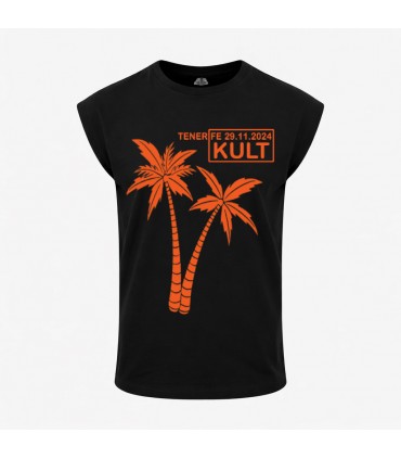 Koszulka BEZ RĘKAWÓW KULT - TENERIFE czarna [LETNIA PREMIUM] (PREORDER)