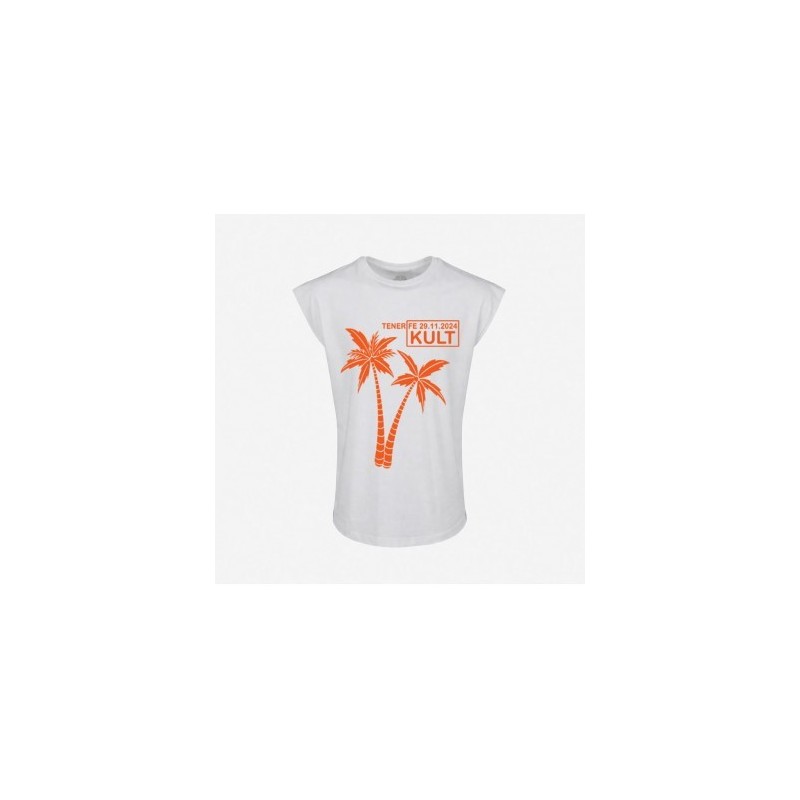 Koszulka BEZ RĘKAWÓW KULT - TENERIFE biała [LETNIA PREMIUM] (PREORDER)