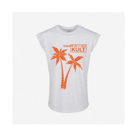 Koszulka BEZ RĘKAWÓW KULT - TENERIFE biała [LETNIA PREMIUM] (PREORDER)