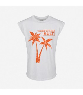 Koszulka BEZ RĘKAWÓW KULT - TENERIFE biała [LETNIA PREMIUM] (PREORDER)