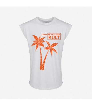 Koszulka BEZ RĘKAWÓW KULT - TENERIFE biała [LETNIA PREMIUM] (PREORDER)