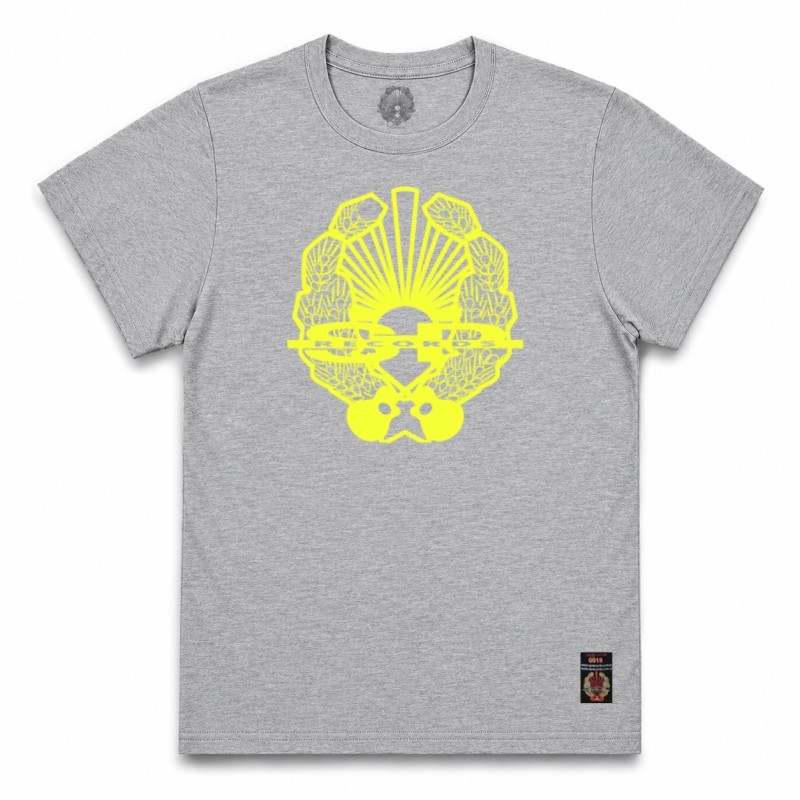 Koszulka SP RECORDS duże logo szara [LETNIA PREMIUM]