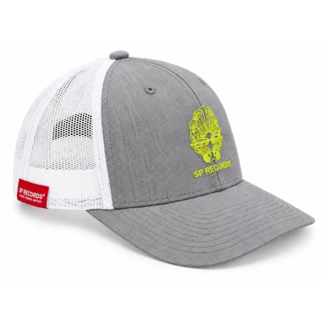 Czapka z daszkiem Trucker SP RECORDS szara / neon