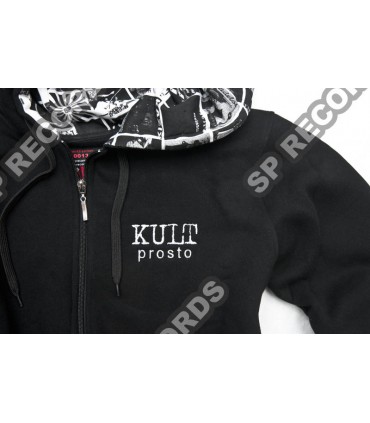 Bluza Kult - Prosto rozpinana z kapturem Czarna