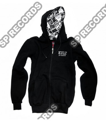 Bluza Kult - Prosto rozpinana z kapturem Czarna