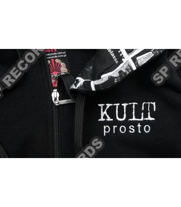 Bluza Kult - Prosto rozpinana z kapturem Czarna