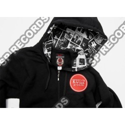 Bluza Kult - Prosto rozpinana z kapturem Nadruk Czarna