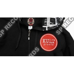 Bluza Kult - Prosto rozpinana z kapturem Nadruk Czarna