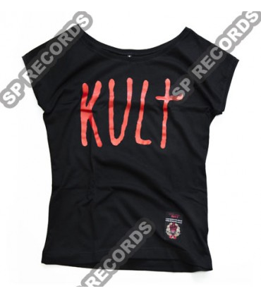 Damska koszulka łódeczka Kult - Kult czarna